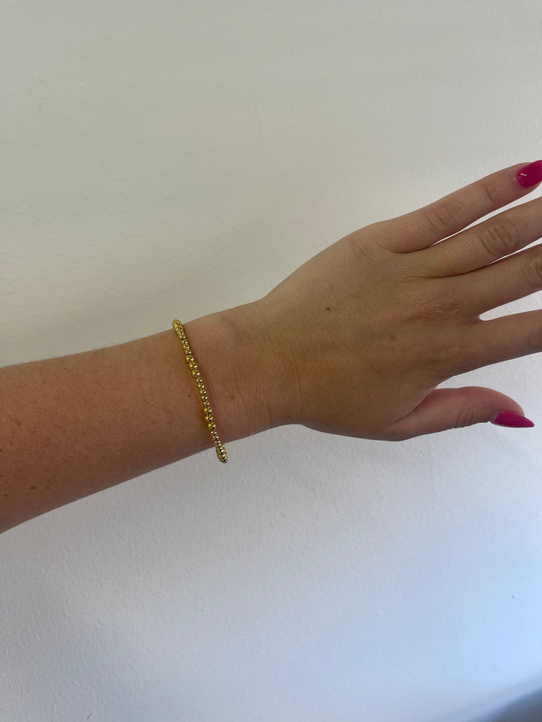 Variegated Bead 14k Gold Filled Bead Bracelet